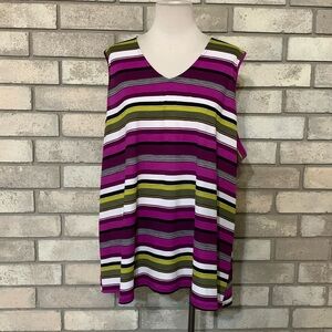 Avenue Multicolor Striped Blouse